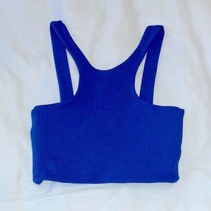 Royal Blue Halter Crop Top